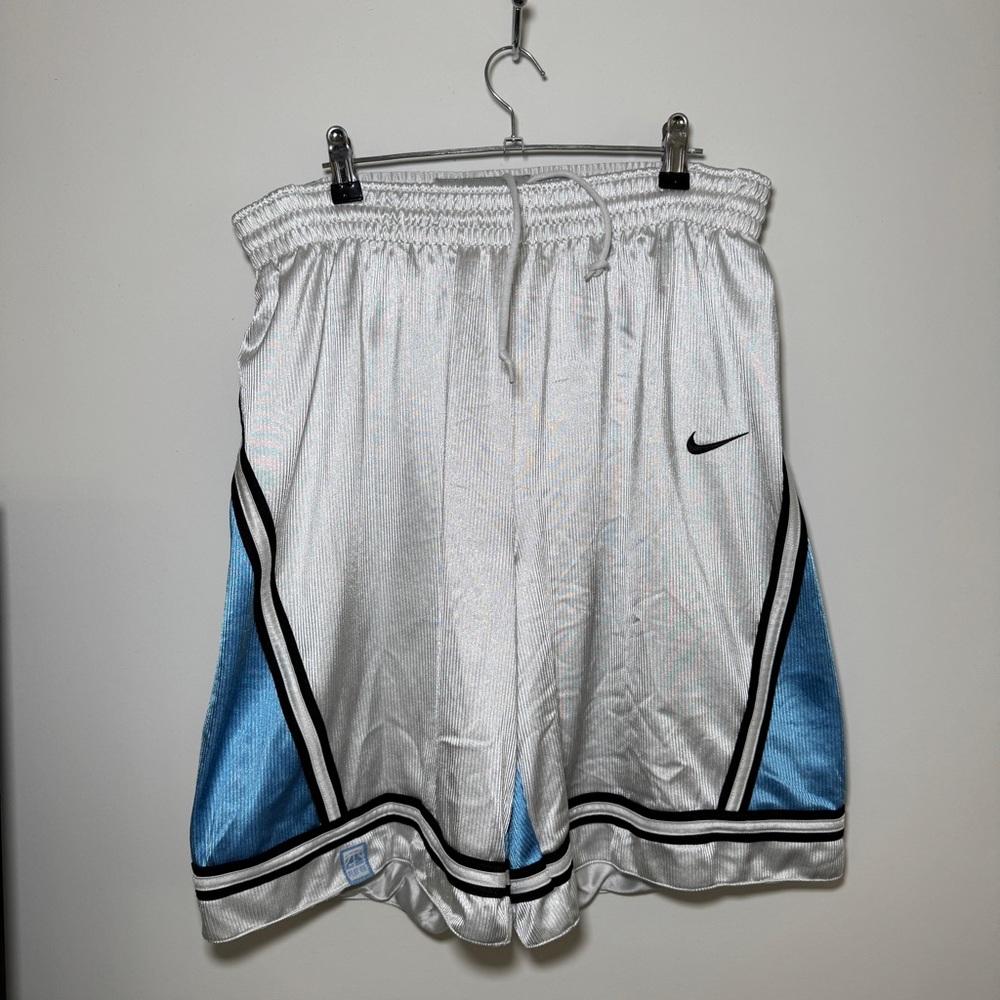 Nike Basketball Dazzle Shorts Blue White 2000s Y2K Vintage